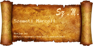 Szemeti Marcell névjegykártya