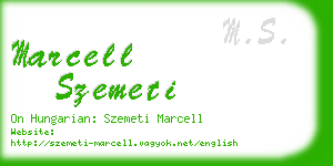 marcell szemeti business card